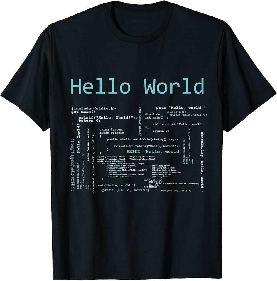'Hello World' Programmer T-Shirt