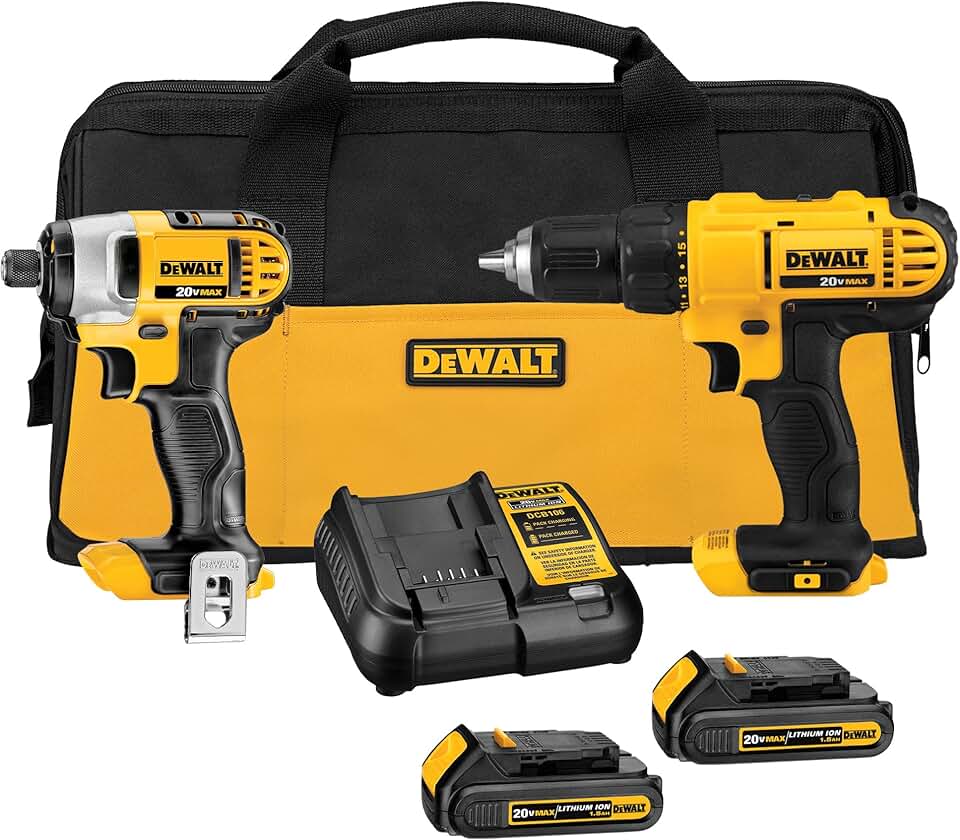DEWALT 20V MAX Cordless Drill Combo Kit