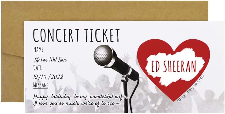 Concert Tickets to His Favorite Band (Gift Card)