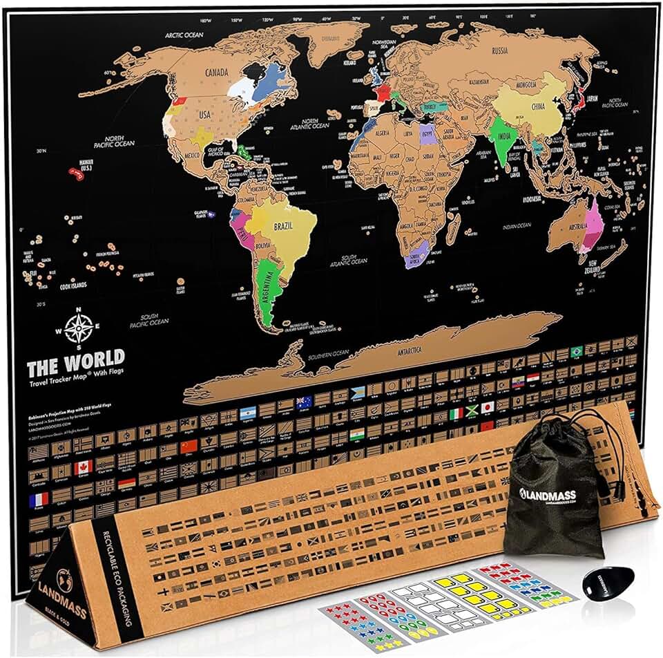 Scratch Off World Map Poster