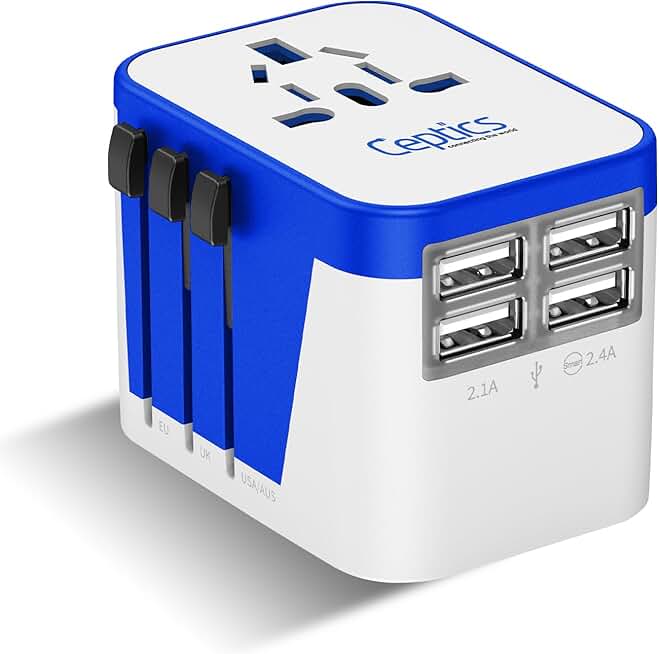 Universal Travel Adapter with USB Ports