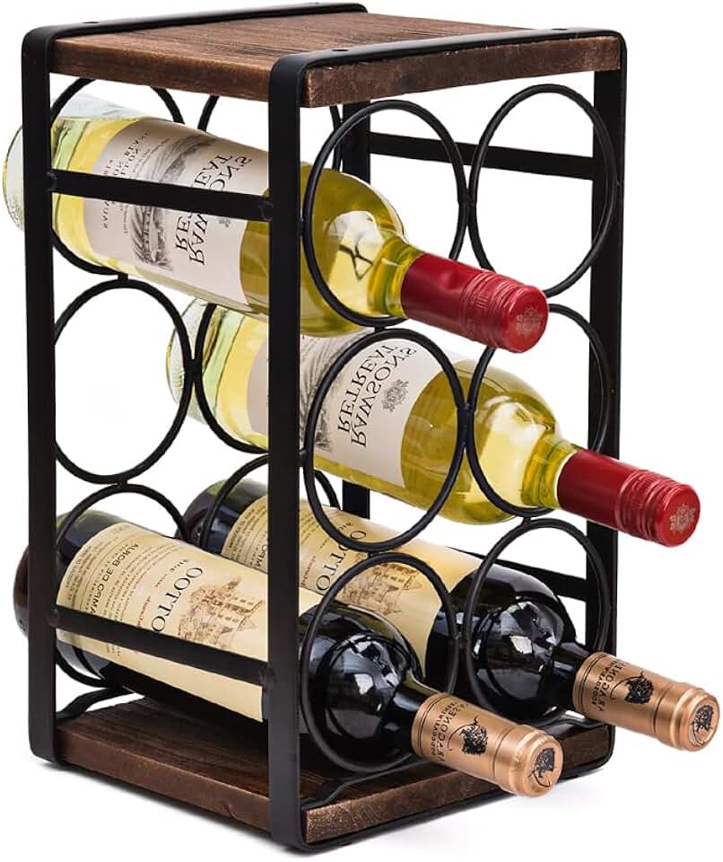 Countertop Wine Rack - 6 Bottle Capacity