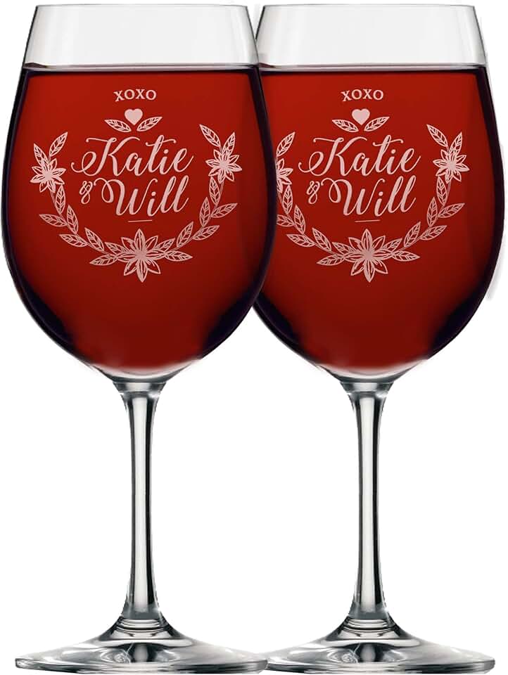 Personalized Engraved Wine Glasses (Set of 2)