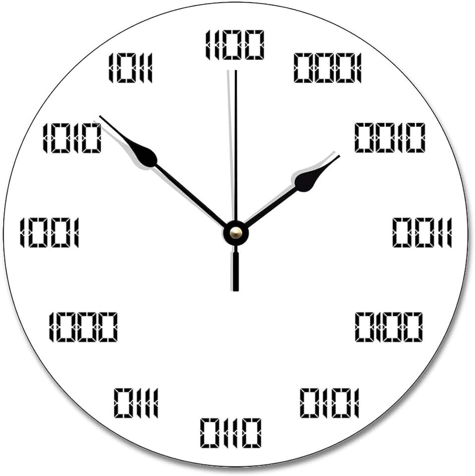 Binary Code Wall Clock